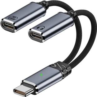 Tobo Type C 0.05 m USB C Splitter, Dual USB C Headphone and Charger Adapter Audio Dongle Cable with PD 100W Fast Charging Compatible with Phone 16/15 Series, Pad, MaBook, Galaxy S24/S23 (TD-1418CC)