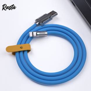 Rasta Type C 2 A 1 m CYBER PUNK 120 W Type C to Type C Cable Blue