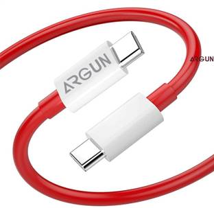 ARGUN Type C 6.5 A 1 m Copper WARP 120W Type C to C Fast Charge & Data Transfer Cable