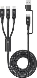 Portronics Type C 2 A 1.5 m Konnect J9 3-in-1 (Type C + 8Pin + Micro USB)