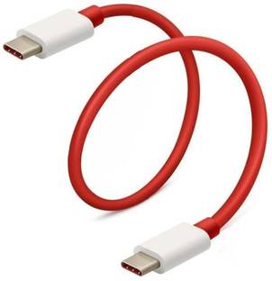 ZENIFY Type C 6 A 0.3 m Oneplus dash warp charge short power bank fast charging cable Compatible with Type C Devices