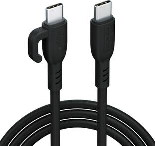 Portronics Type C 3 A 1 m Konnect Core 3 60W Type C to Type C Fast Charging Cable Cable, Cable Hook