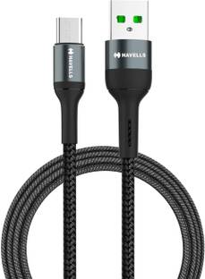 HAVELLS Type C 2 A 2 m USB Star- Braided Type A to Type C Data Cable 65W, 6A (AHNREHB000)