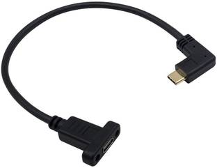 RuhZa Type C 0.3 m NA USB 3.1 Type-C Male to Female Extension Cable, USB C Panel Mount 10Gbps