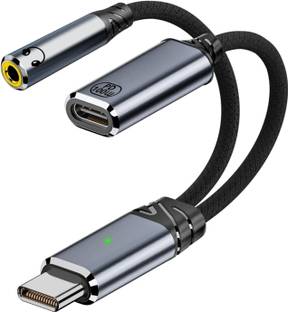 Tobo Type C 0.05 m USB C to 3.5mm Headphone Adapter with 100W Fast Charging, 2-in-1 USB Type-C to Aux Audio Jack Cable Cord Compatible with Phone 16/15 Series, Pad, MaBook and More TD-1419CC