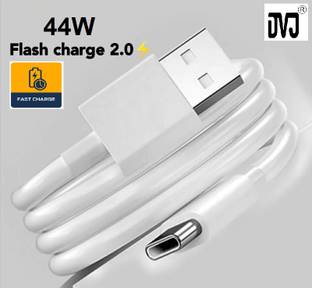 DVJ Type C 6 A 1 m 44W SUPER FAST 100% AUTHENTIC TYPE C CABLE CERTIFIED FOR VIVO T2 / T2 5G / T2X / Y72 5G / S1 / S1 PRO / Y55 / VIVO T1 5G / T1X 5G