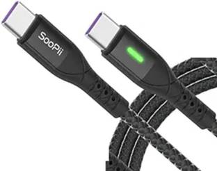 Soopii Type C 2 m Aluminum Foil & Metal Shielding Charging Cable 100W USB Type C Cable