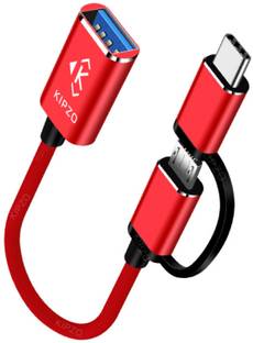 KIPZO USB Type C Cable 0.17 m 2in 1 otg connector pendrive 2 in 1 OTG type c micro usb otg adapter two in one