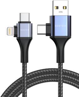 Bestor USB Type C Cable 1.2 m 4 IN 1 (60W) Unbreakable Nylon Braided Fast Charging Cable With Multiport, Supports Data Transfer