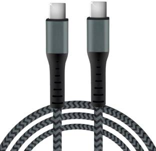Aliens Type C 1.2 m Fast Charging USB C to USB C 100W 480 Mpbs Data Sync Nylon Braided Cable with EMark Chip