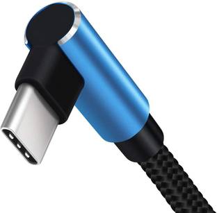 Tobo USB Type C Cable 2 A 1.2 m Type C Cable, 90 Degree Right Angle Nylon Type C Cable,EMK 90 Degree Right Angle Nylon Braided USB C Cable Charge