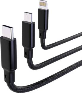 Unix USB Type C Cable 2 A 1 m 3 IN 1 Ultra Charging Speed Type - C | Micro USB | Lightning