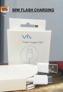 बी के एन VIVO 80W / 6 AMPERE FLASH CHARGING 1.2 METER FAST CHARGING DATA CABLE FOR VIVO iQOO 6 (1.2 m) FLASH CHARGE 2.0 QUALITY CHECKED CERTIFIED 6 AMPERE 80W SUPER FAST FLASH CHARGING SUPPORT USB A TO TYPE C DATA CABLE FOR VIVO iQOO VIVO FLASH CHARGE DATA CABLE FOR Type C Cable For Compatible with Vivo Y35,V25 5G, V23 5G,V25, V23e 5G,V23 Pro 5G, Y75 4G, Y35 5G, 23e, V25e, 21e 5G, V21 Pro, Y73, 21 5G AND ALL VIVO TYPE C MOBILE PHONES FLASH CHARGING SUPPORT USB Type C Cable