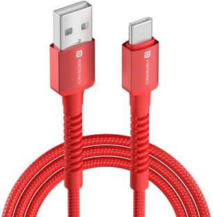 Portronics USB Type C Cable 6 A 2 m Konnect X Unbreakable Nylon Braided USB A to Type C Cable with 6Amp Output