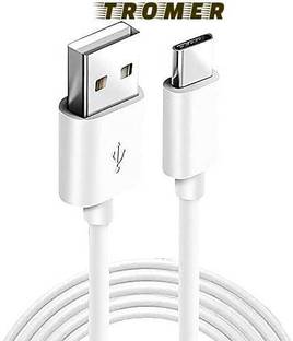 Tromer USB Type C Cable 1 m 2.4 Amp C-Type High Speed Micro USB Fast Charging and Data/Sync Cable for Power Bank Bluetooth Car Charger Mobile Tablet PC Laptop C-Type Cable for Xiaomi Redmi Note 8 (White)