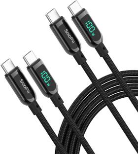 Soopii USB Type C Cable 100 A 1.2 m High Quality TPU - Micro, Type-C Fast Charging 36 CM USB Cable C