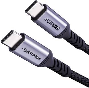 Verilux USB Type C Cable 6.5 m Type C to Type C Cable 100W 6.5Ft Fast Charging USB C Cable USB 3.1 Gen 2 10Gbps