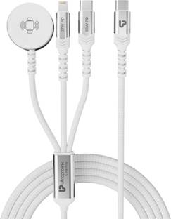 Ultraprolink USB Type C Cable 1.5 m 3 in 1 Fast charging|Type C to Type C PD 60W Cable with 27W iPhone Connector & 2.5W iWatch Wireless Charger UL1217WHT-0150
