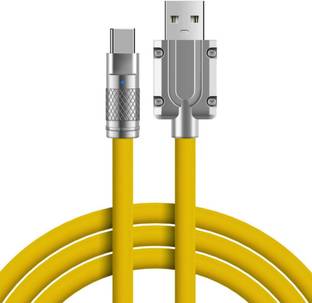 AJ CREATIVE USB Type C Cable 6 A 1.2 m Liquid Silicone 6A Metal 120W Fast Charging Cable For Mobile, Tablet, Laptop, Camera With SuperDart, SuperVOOC, Dash, Dart, Flash Charge, Warp Charging Support