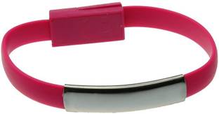Rexalt USB Type C Cable 2 A 0.22 m Pink color Bracelet Charger for Type-C 0.225 m USB Type C Cable