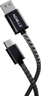Agnille USB Type C Cable 2 A 1 m USB Type-C Double Braided 3.1A Fast Charging & Data Transfer 1M Cable