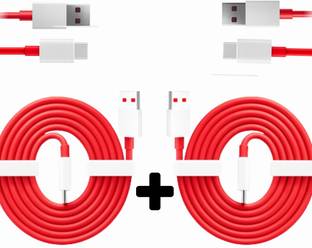 ChargHunt USB Type C Cable 10 A 1 m PVC PowerBoost Type-C Charging Cord Combo (1m, Red, Pack of 2