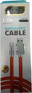 UnicornGlazz USB Type C Cable 1 m Silicon Rotating ,120w Fast Charge Silicone Unbreakable Data Cables with LED Indicator