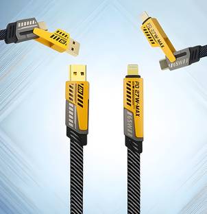 ULTRAWARP USB Type C Cable 8 A 1 m TPE 4 in 1 Cable 65W-6.5A Superfast Charging cable