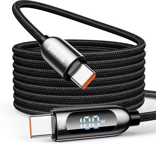 D वाइल्ड Led Display Fast Charging Data Cable Type C to Type C 100W USB Type C Cable