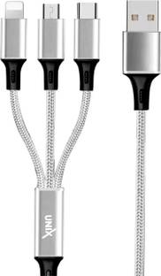 Unix USB Type C Cable 2 A 1 m 3 IN 1 Ultra Charging Speed Type - C | Micro USB | Lightning