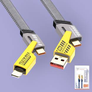 ULTRADART USB Type C Cable 1 m Braided 4 in 1 Cable PD and Quick Charge for Android and IOS Devices