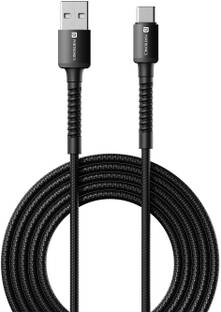 Portronics USB Type C Cable 3 A 2 m Konnect X Nylon Braided Fast Charging and Data Sync
