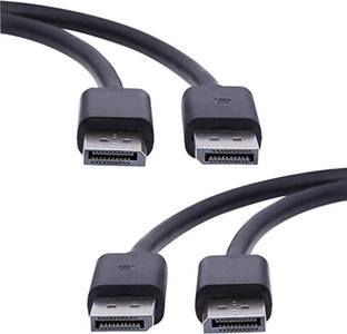 Paruht Video Cable 1.8 m 2 Pcs DisplayPort DP to DP DisplayPort Cable Black Premium 180cm