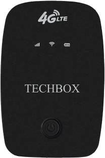 TechBox Plug & Play 4G USB Dongle | WiFi Hotspot, 2100mAh Rechargeable Battery 150 Mbps Data Card ,Cal...