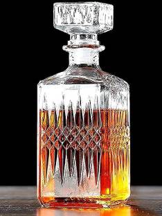 GRACIOUS MART Whiskey Bottle for Gift Boxed Bourbon , Alcohol Glass Stopper, clear lead-free. Whiskey Decanter