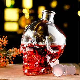 FALKOR Voodoo Skull Decanter Whiskey, Rum, Vodka, Gin, Liqqeurs, Wine, Juices,Etc (750 ml) Decanter