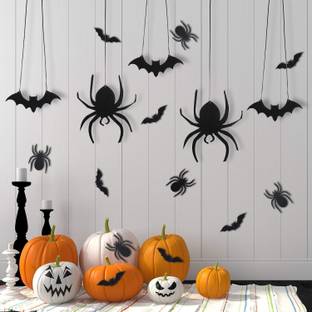 Incrizma Black color Halloween Bat and Spider Wall Decor, Halloween Decorations