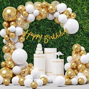 specialyou.in Special You Birthday Decoration Items for Girl, women with white and golden balloons, birthday balloons for decoration, birthday celebration kit- 51 Pcs