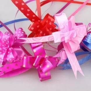 V D Sales Multicolor 100 pcs pullflower ribbons for decorations gift packing art craft