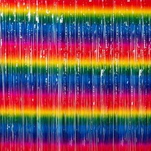 Birthday Popper Dark Rainbow Foil Fringe Curtain | 2 Pack | 3.5 ft x 6.5 ft |Metallic Backdrop Streamers Decor