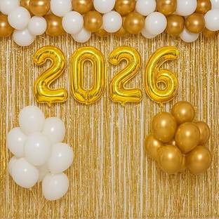 party box by harish chadha White, Golden Balloons