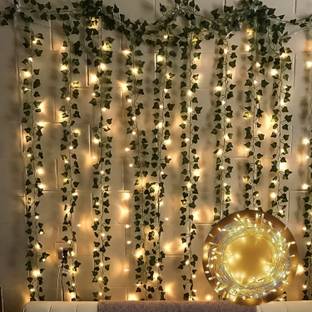 specialyou.in Artificial Plant Garland 86 inch for Wall Decoration with Fairy Light pack of 7