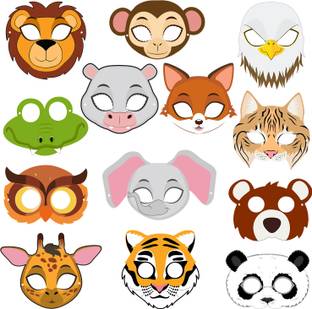 ZYOZI Animal Masks Animal Costume Party Favors with Different Animal Face for Kids Party Mask