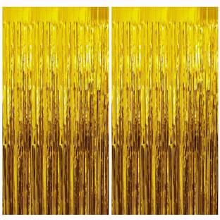 Dinipropz Gold Foil Curtain