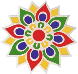 special you 1pc Flower Rangoli Stencils Rangoli Making Tools, 12 Inch Wooden Rangoli Temp late Mate Diwali Decoration Items for Home, Reusable Portable Rangoli Stencil.