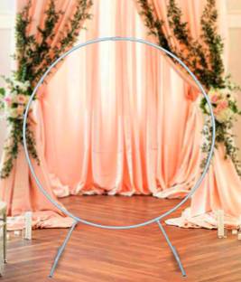 B J CREATION White Round Arch Balloon Decoration Stand-Size 5*6ft