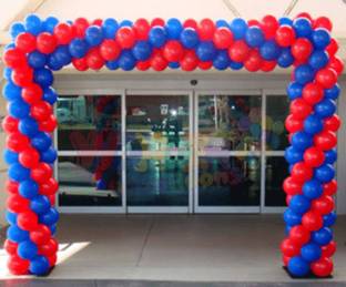 B J CREATION White Rectangle Arch Balloon Decoration Stand