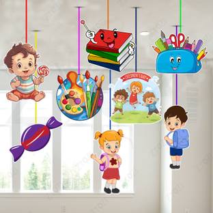 ZYOZI Multicolor Children's Day Classroom Decorations Kit,School Theme Party Supplies (Pack Of 9)
