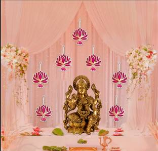 specialyou.in स्पेशल यू वरमहालक्ष्मी डेकोरेटिव आइटम्स विथ फॉन कर्टेन्स बैकड्रॉप बैकड्रॉप डेकोरेशन - 350 g