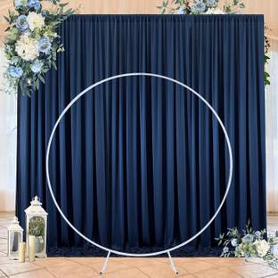 B J CREATION White Colour Balloon Decoration Stand Circle Shape Without Balloons